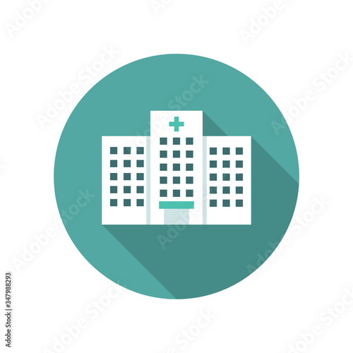 hospital flat icon, vector illustration