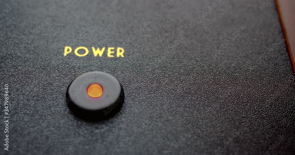 Power switch on/off led indicator lamp of electronic device. Selective focus, macro Power switch on/off led indicator lamp of electronic device. Selective focus, macro