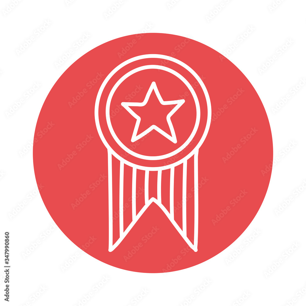 Seal stamp with star block style iconvector design Seal stamp with star block style iconvector design