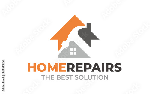 Creative Home repair Concept Logo Design