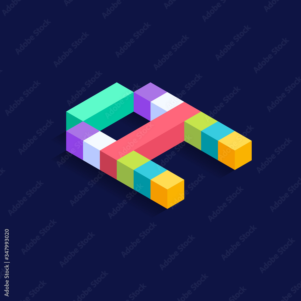 Letter A Isometric colorful cubes 3d design, three-dimensional letter vector illustration isolated Letter A Isometric colorful cubes 3d design, three-dimensional letter vector illustration isolated