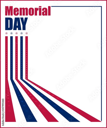 Vector illustration for US Memorial Day celebration