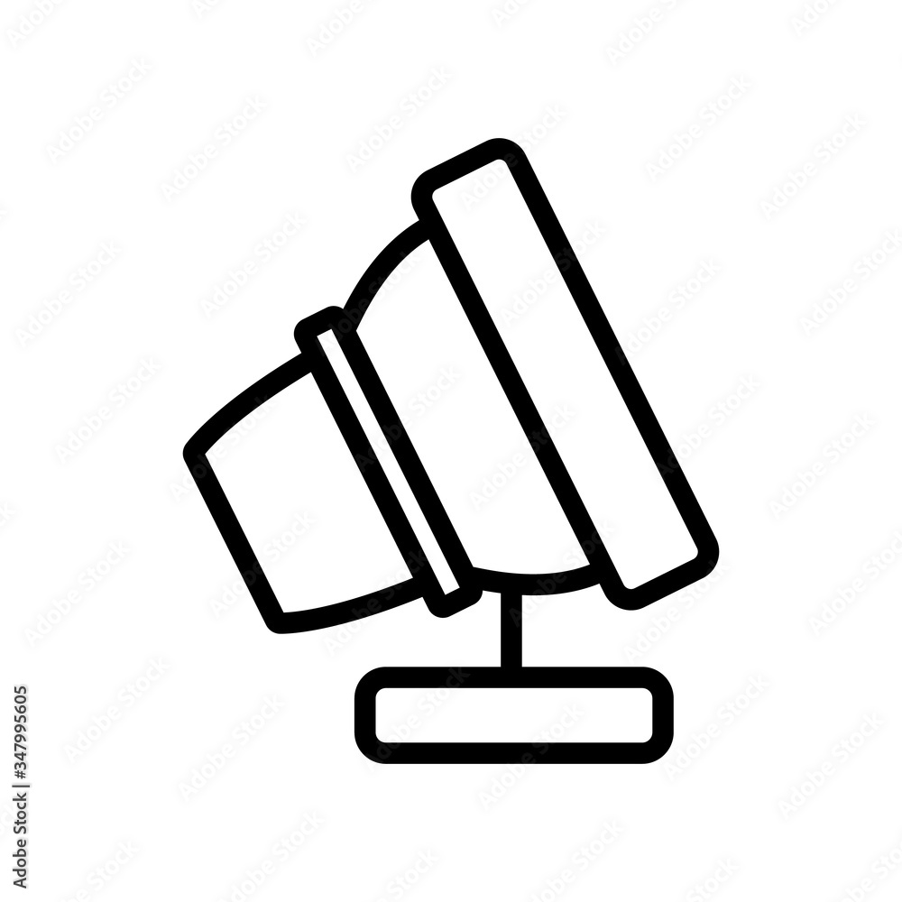 portable spotlight icon vector. portable spotlight sign. isolated contour symbol illustration portable spotlight icon vector. portable spotlight sign. isolated contour symbol illustration