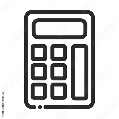 calculator financial math science and research line style icon