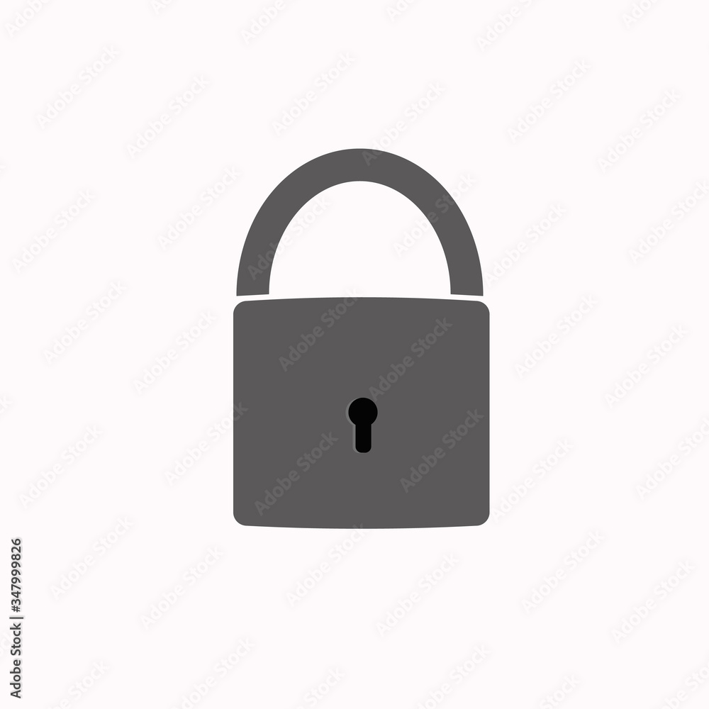 Simple Closed Padlock or Lock Sign. Vector Image. Simple Closed Padlock or Lock Sign. Vector Image.