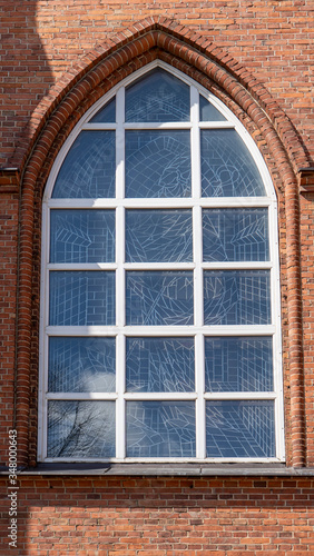 The Catholic Church Heart of Jesus Cathedral in Rezekne, Latvia. Sunny Spring Day