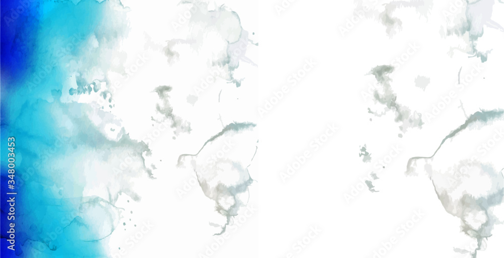 Background watercolor blue marble banner