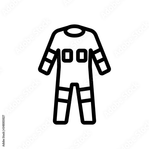 fully protective full body suit icon vector. fully protective full body suit sign. isolated contour symbol illustration