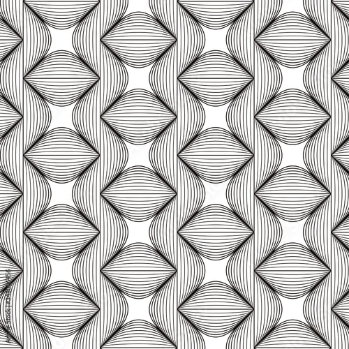 patrón con mosaico con cuadrados redondeados concéntricos © Natalia