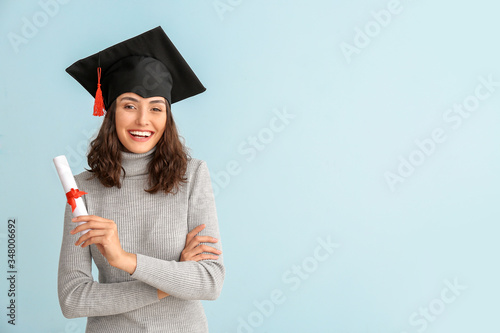 Female graduating student w...
