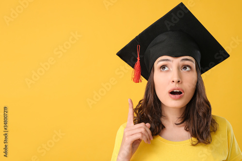 Female graduating student w...