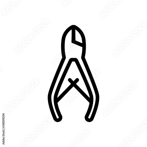 nail clippers icon vector. nail clippers sign. isolated contour symbol illustration