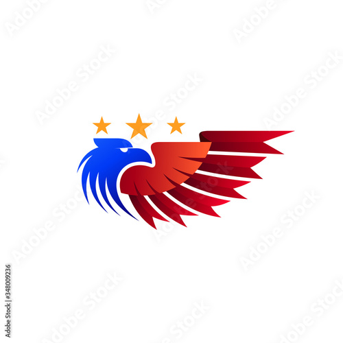 Eagle logo template design, USA icons, Vector illustration