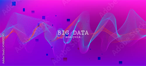 Flying Particles Distressed Purple Vector. Data Stream Minimal Banner. 