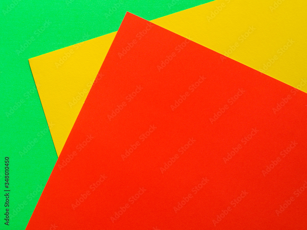 Color red, green, yellow paper texture background for well use text present or promote your goods, products on free space background.