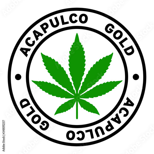 Round Acapulco Gold Marijuana Strain Clipart