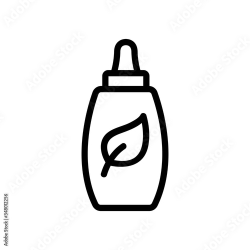 organic lubricant in bottle icon vector. organic lubricant in bottle sign. isolated contour symbol illustration