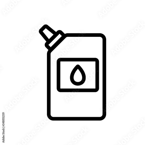 packaged lubricant icon vector. packaged lubricant sign. isolated contour symbol illustration