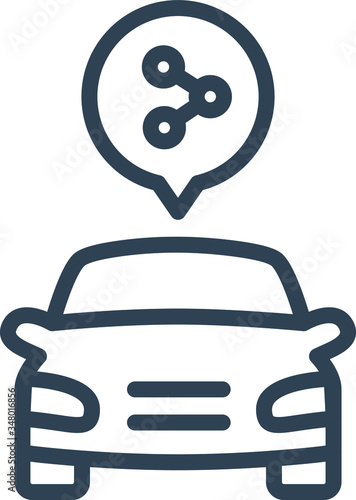 Ride-Car Sharing Icon