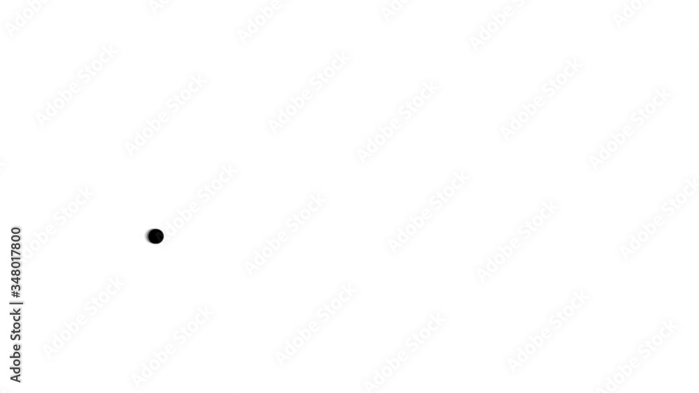Abstract black ball is random moving animation on white background. Animation of seamless loop Abstract black ball is random moving animation on white background. Animation of seamless loop