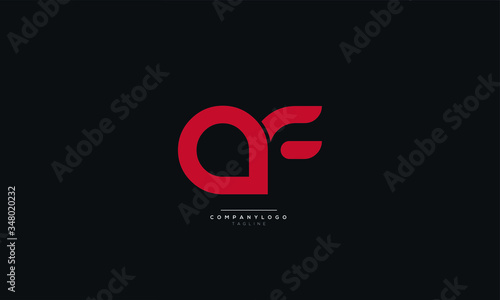 af Letter Logo Alphabet Design Icon Vector Symbol