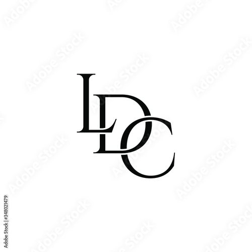 ldc letter original monogram logo design photo