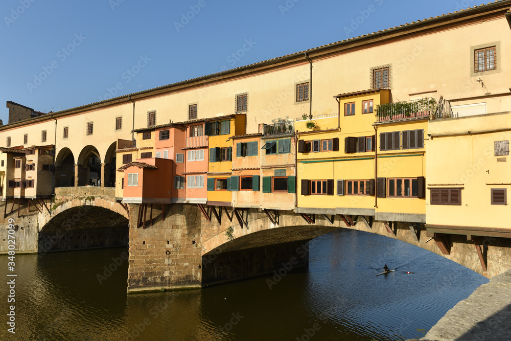 The famous Ponte Vecchio bridge over the Arno river