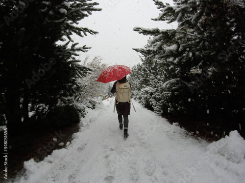 woman with umbrella