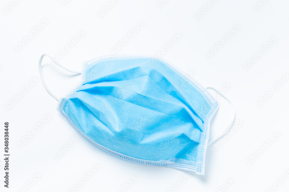 close up hygienic mask, medical mask for prevent dust and infection virus on white background, equipment medical concept. close up hygienic mask, medical mask for prevent dust and infection virus on white background, equipment medical concept.