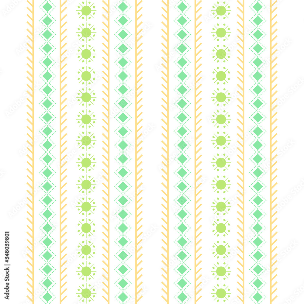 Seamless stitches pattern on embroidery design for living room wall decor.