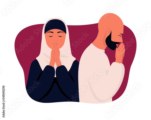 married couple is in crisis vector illustration