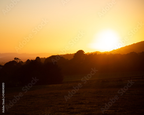 Sunrise in Mt Macedon in Victoria Australia