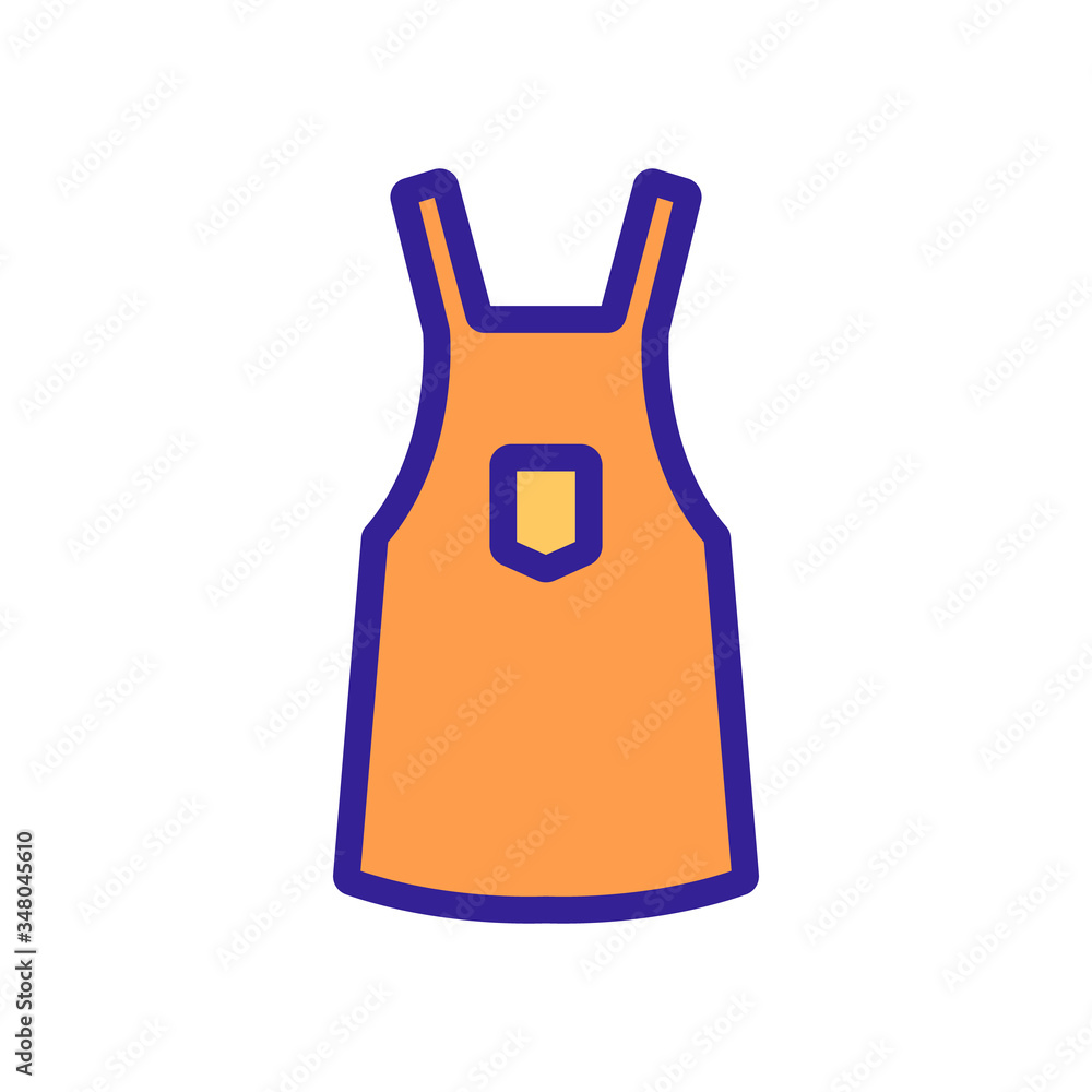 protective work apron icon vector. protective work apron sign. color symbol illustration protective work apron icon vector. protective work apron sign. color symbol illustration