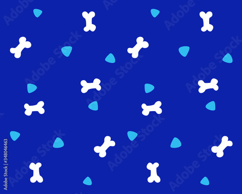 Cute repeating blue bone confetti pattern