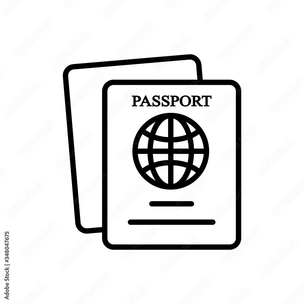 Passport Icon Design Vector Template Passport Icon Design Vector Template