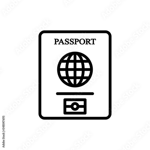 Passport Icon Design Vector Template