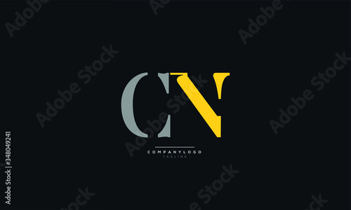CN Letter Logo Alphabet Design Icon Vector Symbol