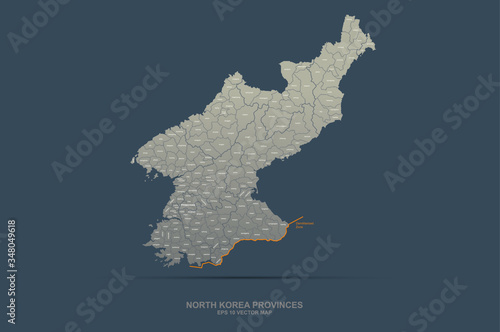 north korea map. north kore...