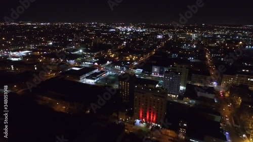 Wallpaper Mural Drone Footage Brooklyn at Night New York City USA Torontodigital.ca