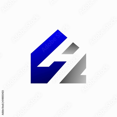 LH logo design, mortgage vector logo