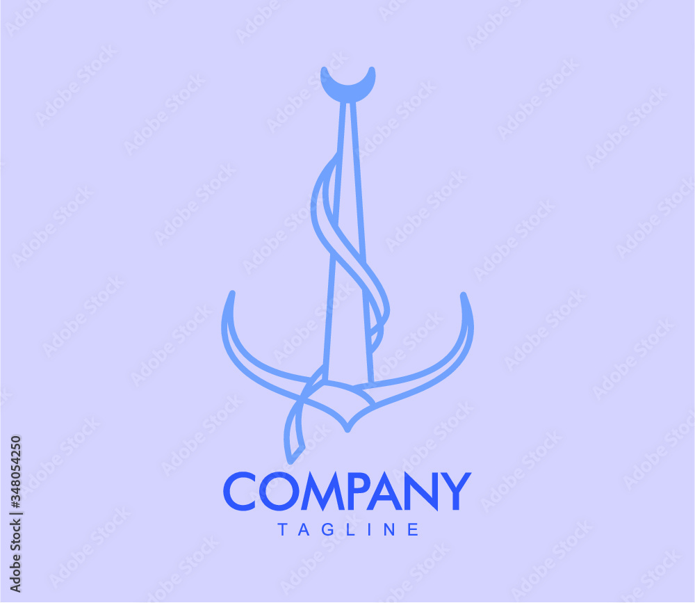 Naklejka premium vector illustration of an abstract background with anchor