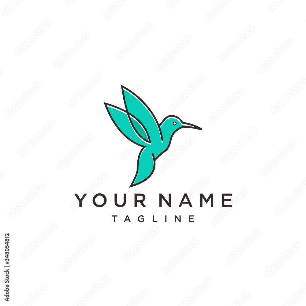 bird logo. colorful bird. illustration of hummingbird icon. bird logo. colorful bird. illustration of hummingbird icon.