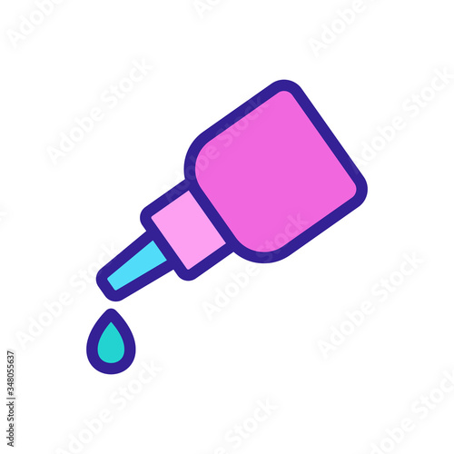 drop of lubricant icon vector. drop of lubricant sign. color symbol illustration