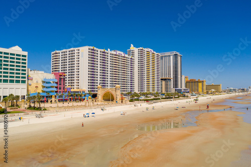 Beach scene Daytona FL USA shot with aerial drone © Felix Mizioznikov