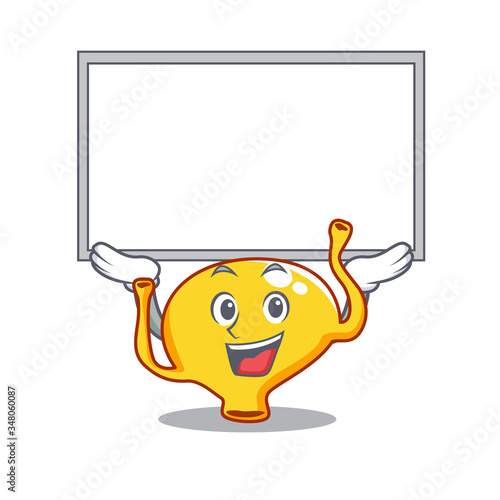 Mascot design of bladder lift up a board