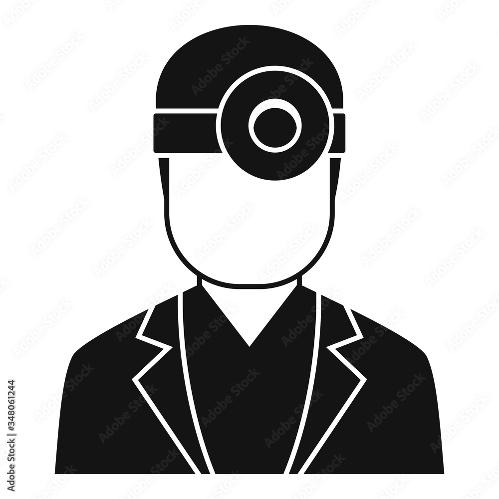 Ophthalmologist icon. Simple illustration of ophthalmologist vector icon for web design isolated on white background Ophthalmologist icon. Simple illustration of ophthalmologist vector icon for web design isolated on white background