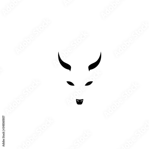 Bison logo icon vector template illustration