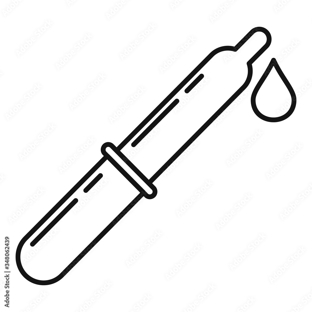 Eye care pipette icon. Outline eye care pipette vector icon for web design isolated on white background Eye care pipette icon. Outline eye care pipette vector icon for web design isolated on white background