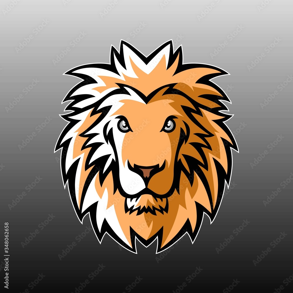 Lion esport logo mascot design