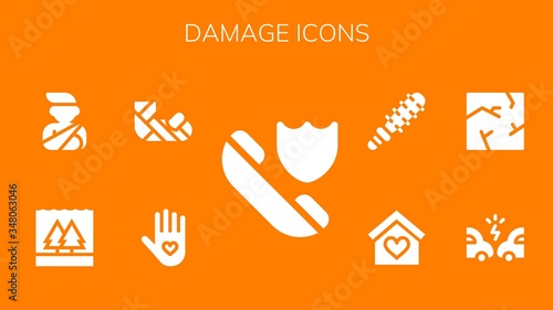 damage icon set